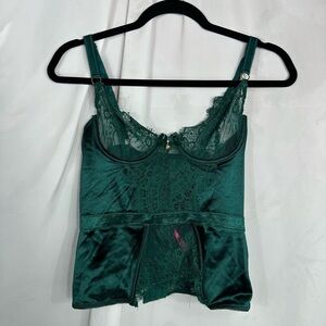 Seven til Midnight green lace corset size XL